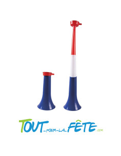 Trompette vuvuzela bleu blanc rouge