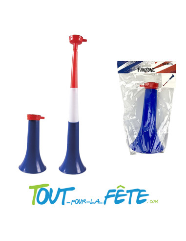 Trompette vuvuzela bleu blanc rouge