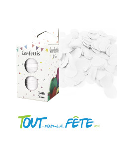 Confettis ronds en papier de soie recyclable et biodegradable blanc 2