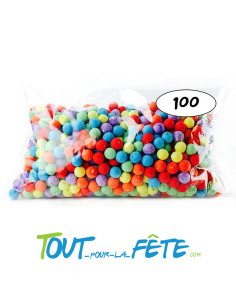 100 boules pour sarbacanes multicolore