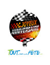 Ballon aluminium Joyeux Anniversaire Course 45cm