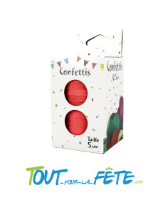 Confettis ronds en papier de soie recyclable et biodegradable rouge