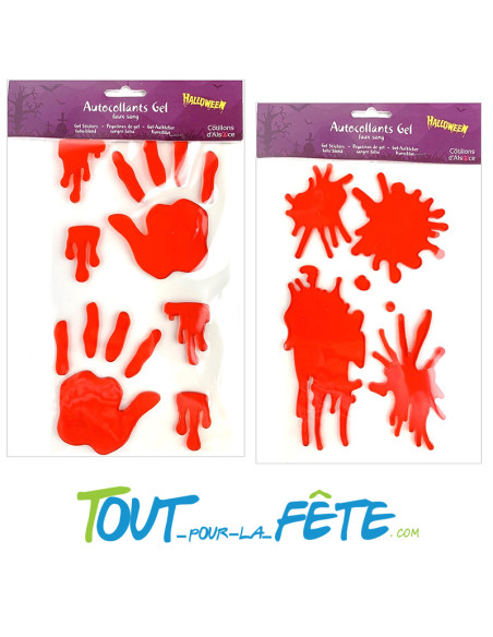 Autocollants gel trace de sang