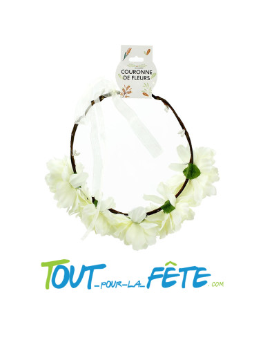 Couronne de fleurs ( rose - blanche )