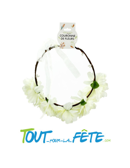 Couronne de fleurs ( rose - blanche )