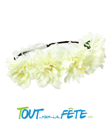 Couronne de fleurs ( rose - blanche )