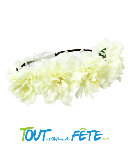 Couronne de fleurs ( rose - blanche )