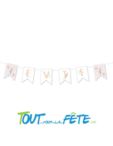 Guirlande EVJF 3 mètres - 6 fanions
