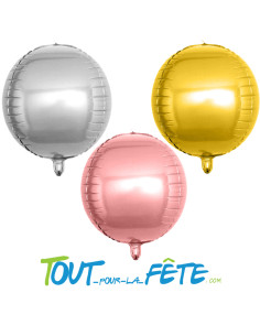 Ballon aluminium globe ( or - argent - rose gold ) 45cm