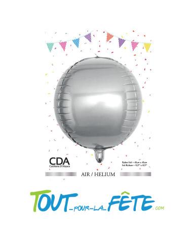 Ballon aluminium globe ( or - argent - rose gold ) 45cm