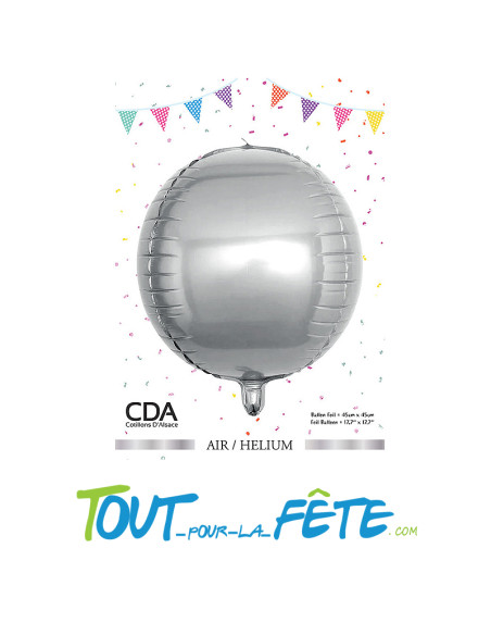 Ballon aluminium globe ( or - argent - rose gold ) 45cm