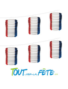 Guirlande de lampions France bleu, blanc, rouge 2