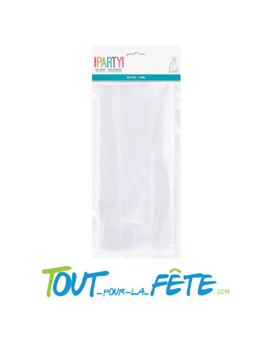 Lot de 30 sachets bonbons transparents 27 x 12cm
