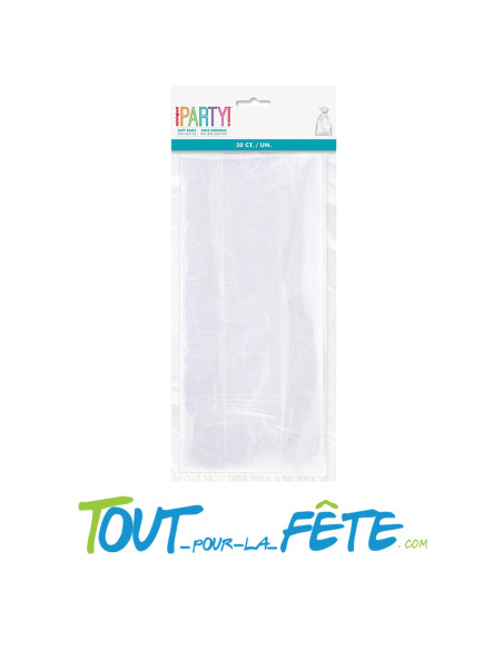 Lot de 30 sachets bonbons transparents 27 x 12cm
