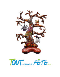 Ballon aluminium arbre halloween à poser 95 x 75cm