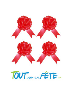 Lot de 4 grands nœuds automatiques métalliques 50mm plusieurs couleurs 2