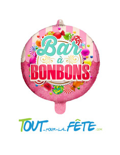 Ballon aluminium Bar a bonbon 45 cm