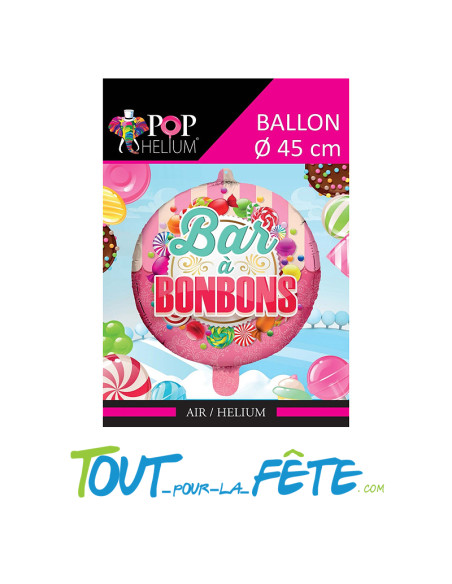 Ballon aluminium Bar a bonbon 45 cm