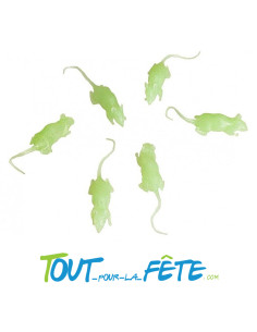 6 souris phosphorescentes 8,5x2x2 cm 2