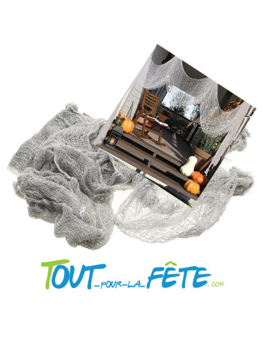 Tissus lambeaux gris 76x183 cm