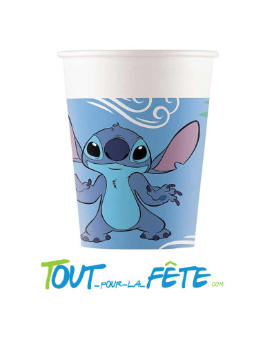 Lot de 8 gobelets Stitch en carton 200ml