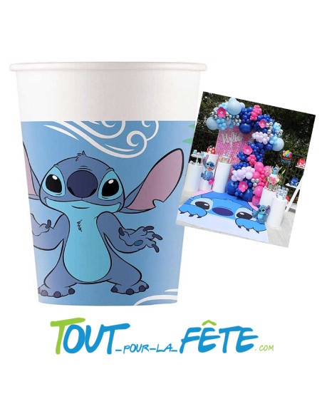 Lot de 8 gobelets Stitch en carton 200ml