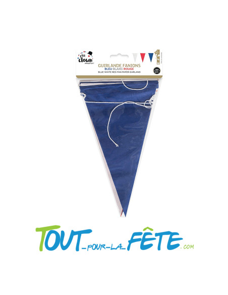 Guirlande fanion France bleu, blanc, rouge 3.60m