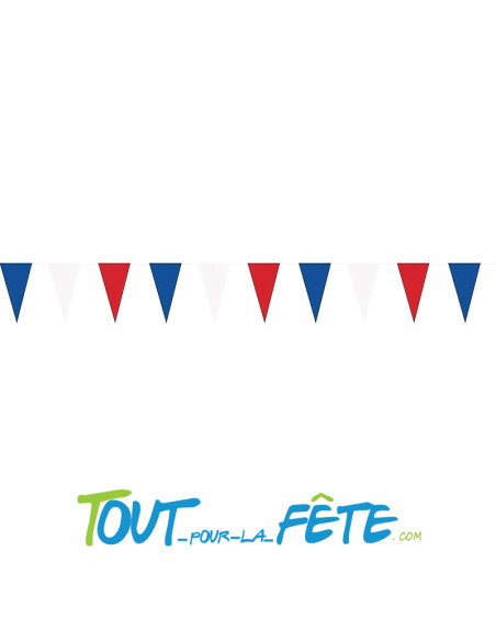 Guirlande fanion France bleu, blanc, rouge 3.60m