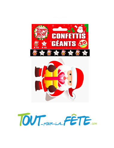 Lot de 20 confettis géants de Noel
