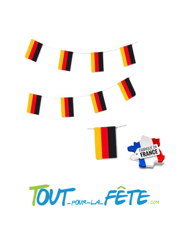 Guirlande fanions 10 mètres Allemagne 150 microns extérieur