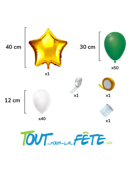 Kit de 91 ballons pour faire un sapin de Noel