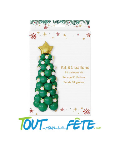 Kit de 91 ballons pour faire un sapin de Noel