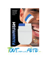 Maquillage de supporter fanbrush bleu et blanc