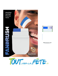 Maquillage de supporter fanbrush bleu et blanc 2