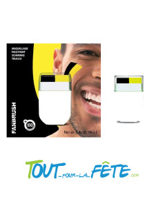Maquillage de supporter fanbrush jaune et noir 2