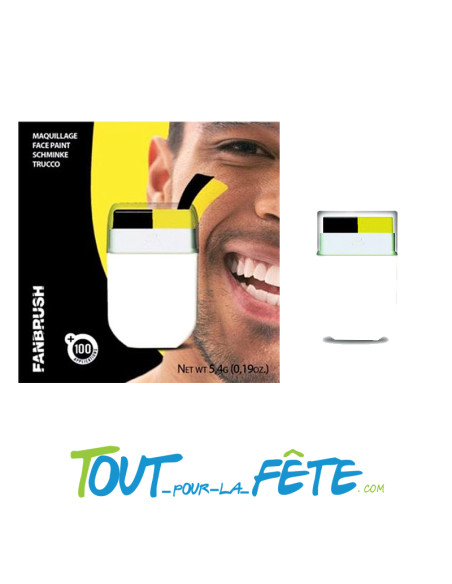 Maquillage de supporter fanbrush jaune et noir