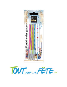 1 fontaine des glaces + 10 bougies colorées