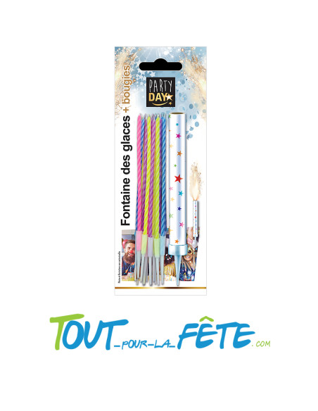 1 fontaine des glaces + 10 bougies colorées