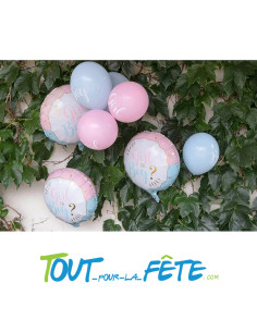 Ballons aluminium rond reveal gender boy or girl 45 cm 2