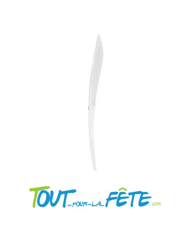 lot de 20 couteaux transparents en plastique