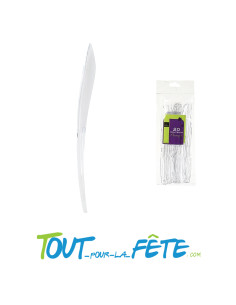 lot de 20 couteaux transparents en plastique 2