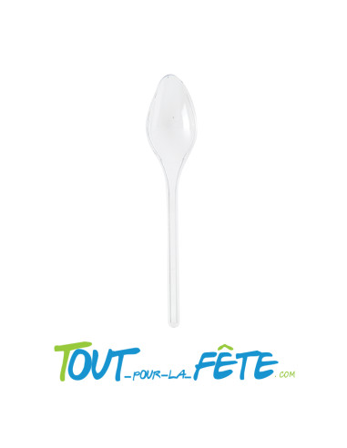 lot de 20 cuillères transparentes en plastique