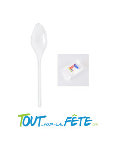 lot de 20 cuillères transparentes en plastique 2