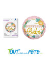 Ballon aluminium rond "Bienvenue bébé"