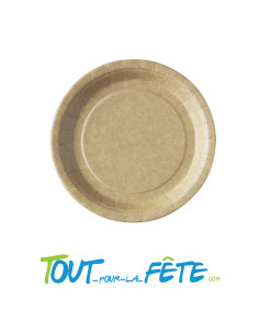 Lot de 20 assiettes en carton kraft 22cm