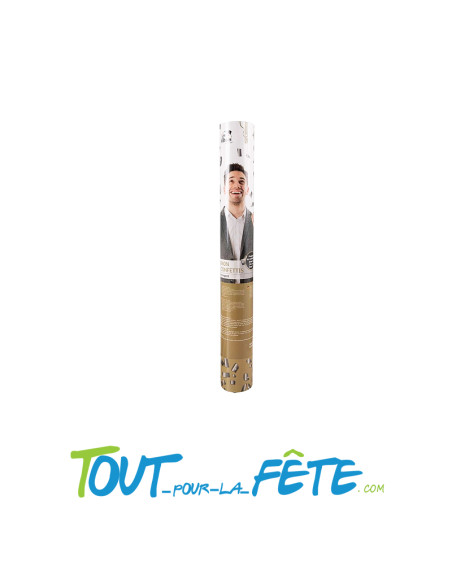 Canon à confettis pétales argent 40 cm 8 mètres de haut