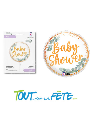 Ballon aluminium rond baby shower 46 cm