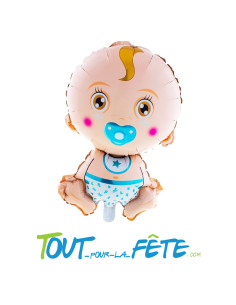 Ballon aluminium bébé bleu 45x68 cm 2