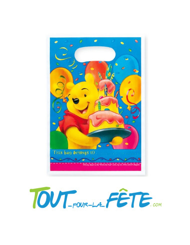 Lot de 6 sacs à cadeau Winnie l'ourson©