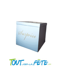 Boîte surprise argent et or pour ballons 2